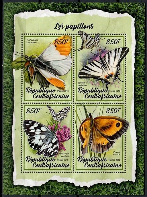 Znaczek Republika Środkowoafrykańska 2018 Mi ark 7560-7563 Czyste **