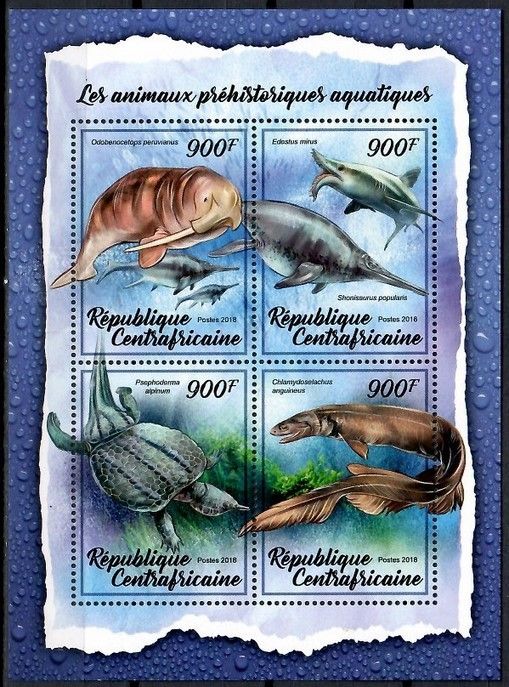 Znaczek Republika Środkowoafrykańska 2018 Mi ark 7570-7573 Czyste **