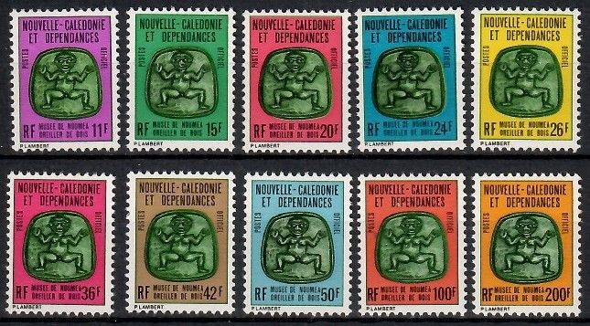 Znaczek Nowa Kaledonia 1976 Mi die 21-30 Czyste **
