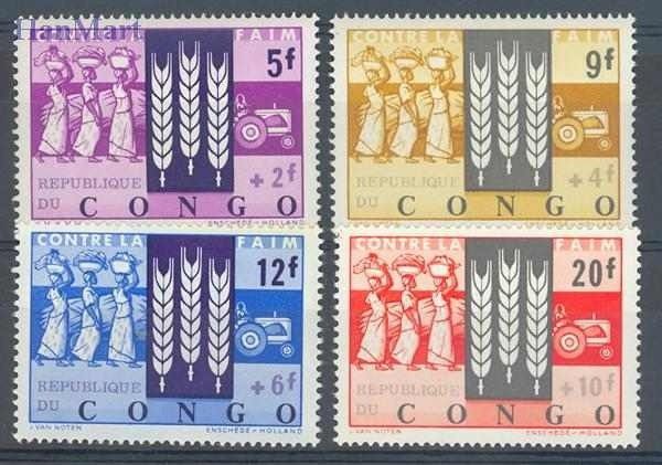 Znaczek Kongo Kinszasa / Zair 1963 Mi 108-111 Czyste **