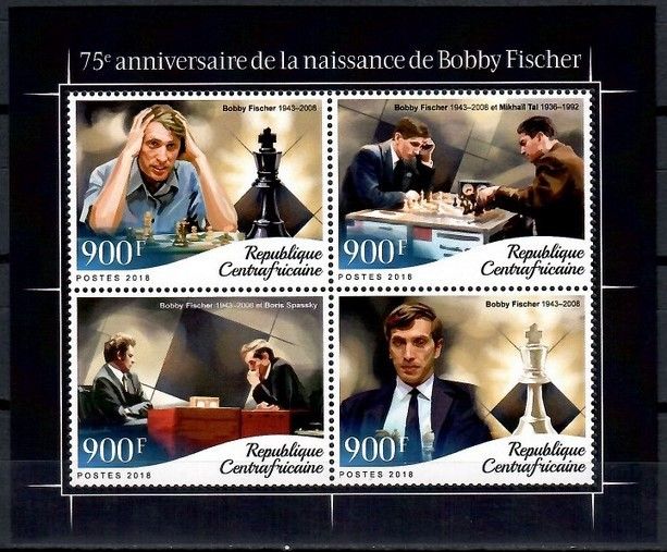 Znaczek Republika Środkowoafrykańska 2018 Mi ark 8073-8076 Czyste **