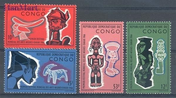Znaczek Kongo Kinszasa / Zair 1966 Mi 254-257 Czyste **