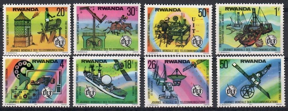 Znaczek Rwanda 1977 Mi 873-880 Czyste **