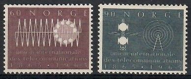 Znaczek Norwegia 1965 Mi 526-527 Czyste **