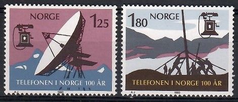 Znaczek Norwegia 1980 Mi 815-816 Czyste **
