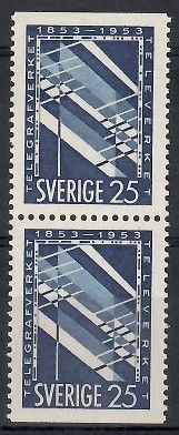 Znaczek Szwecja 1953 Mi 385Do,Du Czyste **