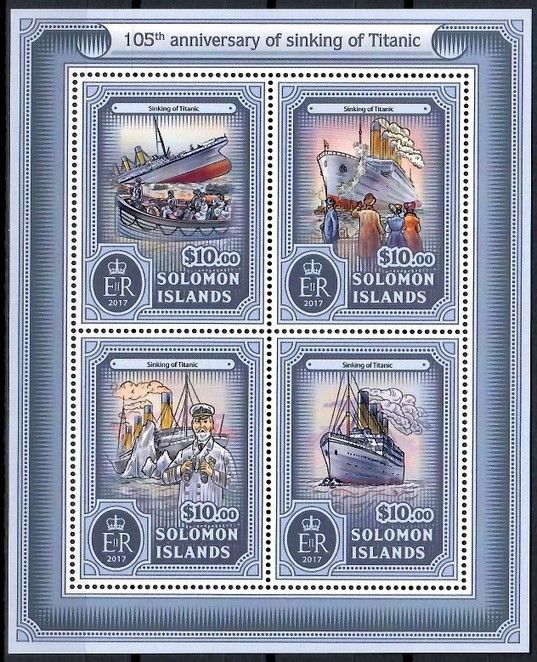 Znaczek Wyspy Salomona 2017 Mi ark 4401-4404 Czyste **