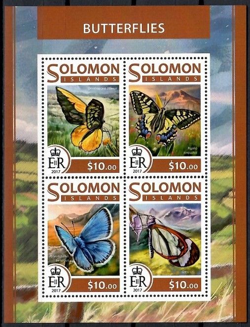 Znaczek Wyspy Salomona 2017 Mi ark 4426-4429 Czyste **
