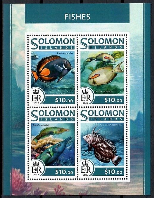 Znaczek Wyspy Salomona 2017 Mi ark 4431-4434 Czyste **