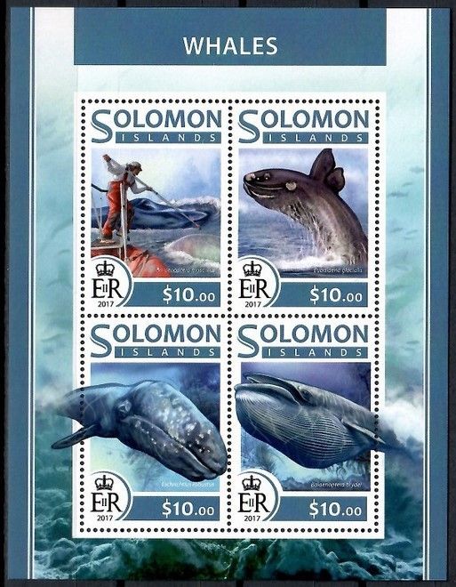 Znaczek Wyspy Salomona 2017 Mi ark 4446-4449 Czyste **