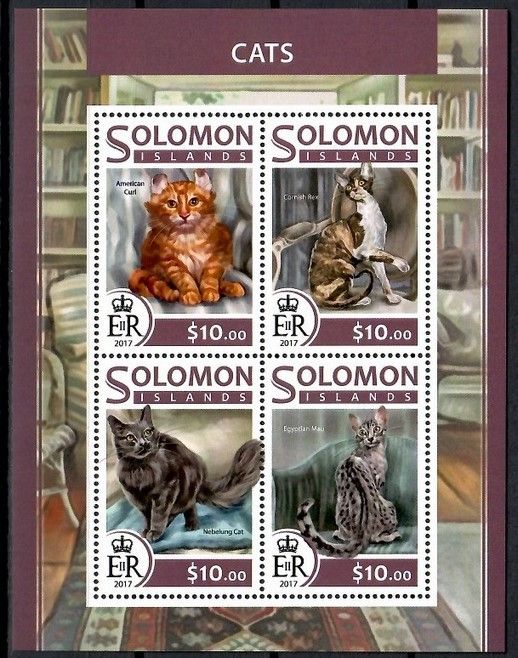 Znaczek Wyspy Salomona 2017 Mi ark 4451-4454 Czyste **