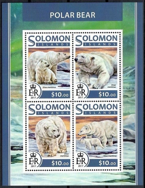 Znaczek Wyspy Salomona 2017 Mi ark 4466-4469 Czyste **