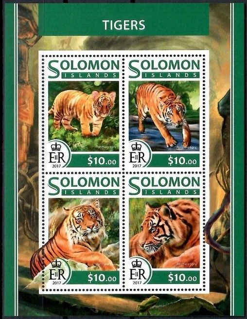 Znaczek Wyspy Salomona 2017 Mi ark 4456-4459 Czyste **