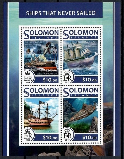 Znaczek Wyspy Salomona 2017 Mi ark 4476-4479 Czyste **