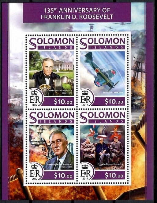Znaczek Wyspy Salomona 2017 Mi ark 4486-4489 Czyste **