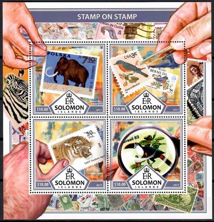 Znaczek Wyspy Salomona 2017 Mi ark 4537-4540 Czyste **