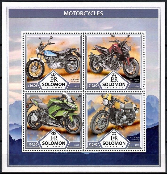 Znaczek Wyspy Salomona 2017 Mi ark 4547-4550 Czyste **