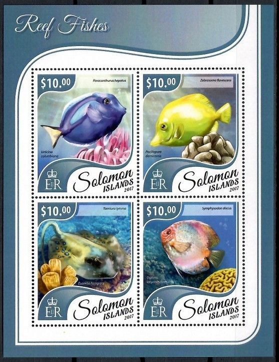 Znaczek Wyspy Salomona 2017 Mi ark 4657-4660 Czyste **