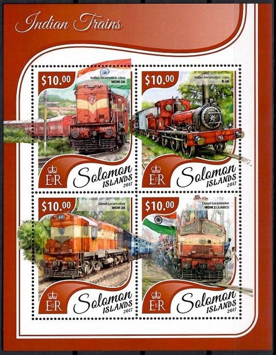Znaczek Wyspy Salomona 2017 Mi ark 4692-4695 Czyste **