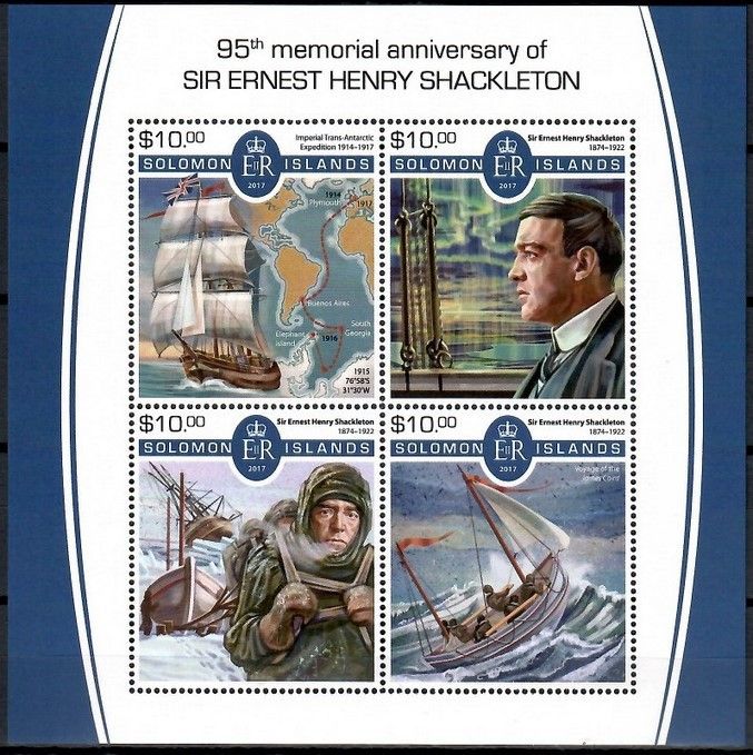 Znaczek Wyspy Salomona 2017 Mi ark 4827-4830 Czyste **