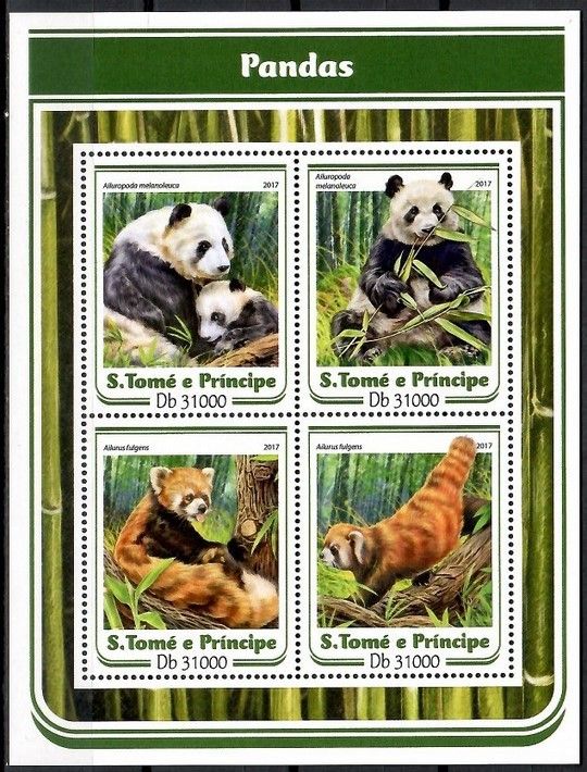 Znaczek Wyspy Św. Tomasza i Książęca 2017 Mi ark 7073-7076 Czyste **