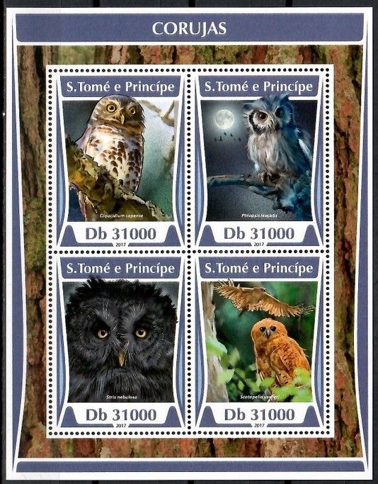 Znaczek Wyspy Św. Tomasza i Książęca 2017 Mi ark 7239-7242 Czyste **