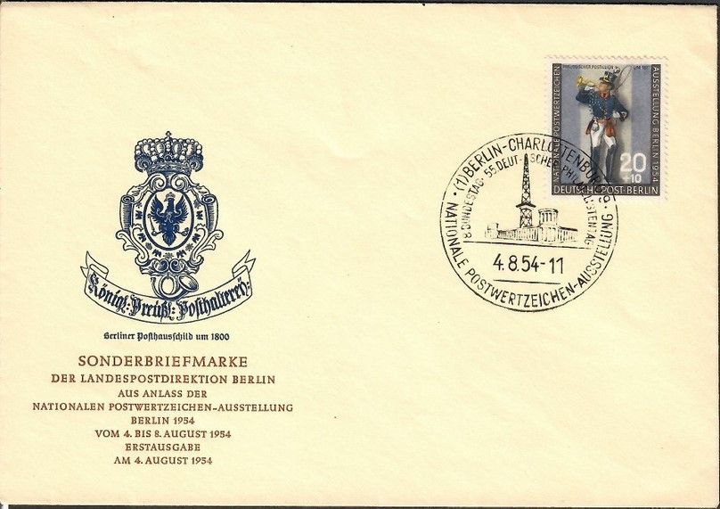Znaczek Berlin, Niemcy 1954 Mi 120 FDC