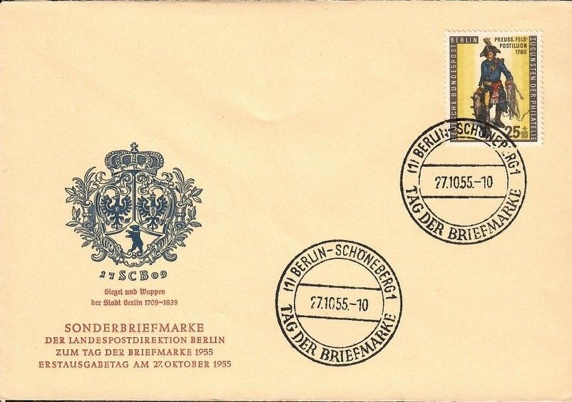 Znaczek Berlin, Niemcy 1955 Mi 131 FDC