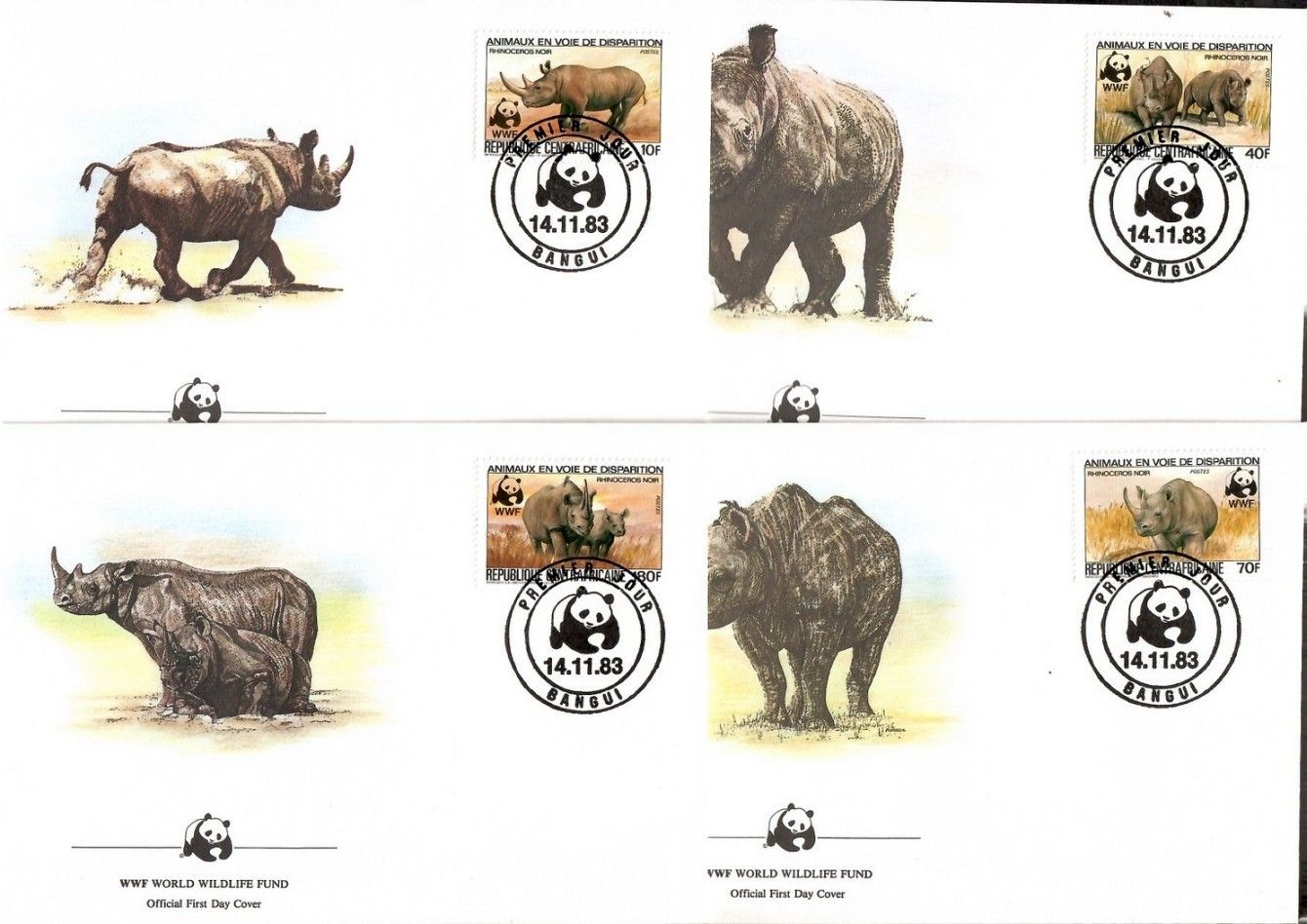Znaczek Republika Środkowoafrykańska 1983 Mi 985-988 FDC