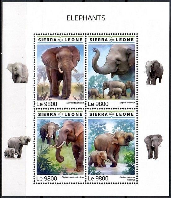 Znaczek Sierra Leone 2018 Mi ark 9961-9964 Czyste **