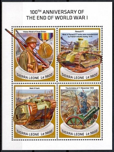 Znaczek Sierra Leone 2018 Mi ark 10096-10099 Czyste **