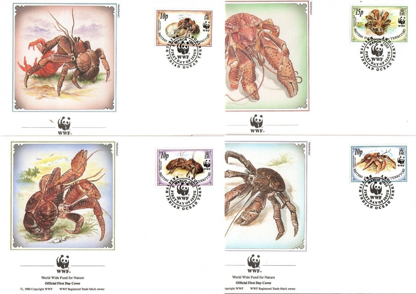 Znaczek Brytyjskie Terytorium Oceanu Indyjskiego 1993 Mi 132-135 FDC