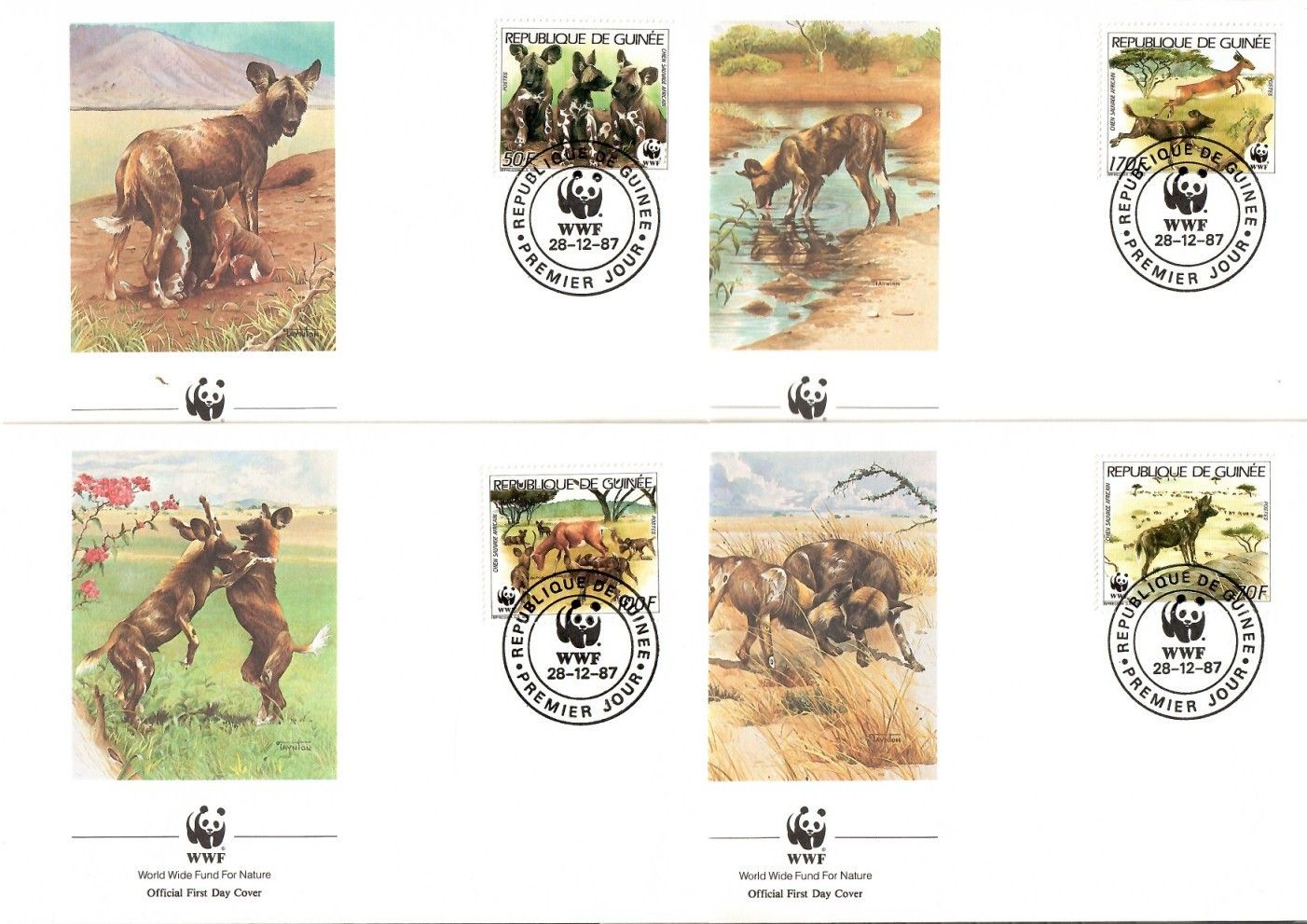 Znaczek Gwinea 1987 Mi 1194-1197 FDC