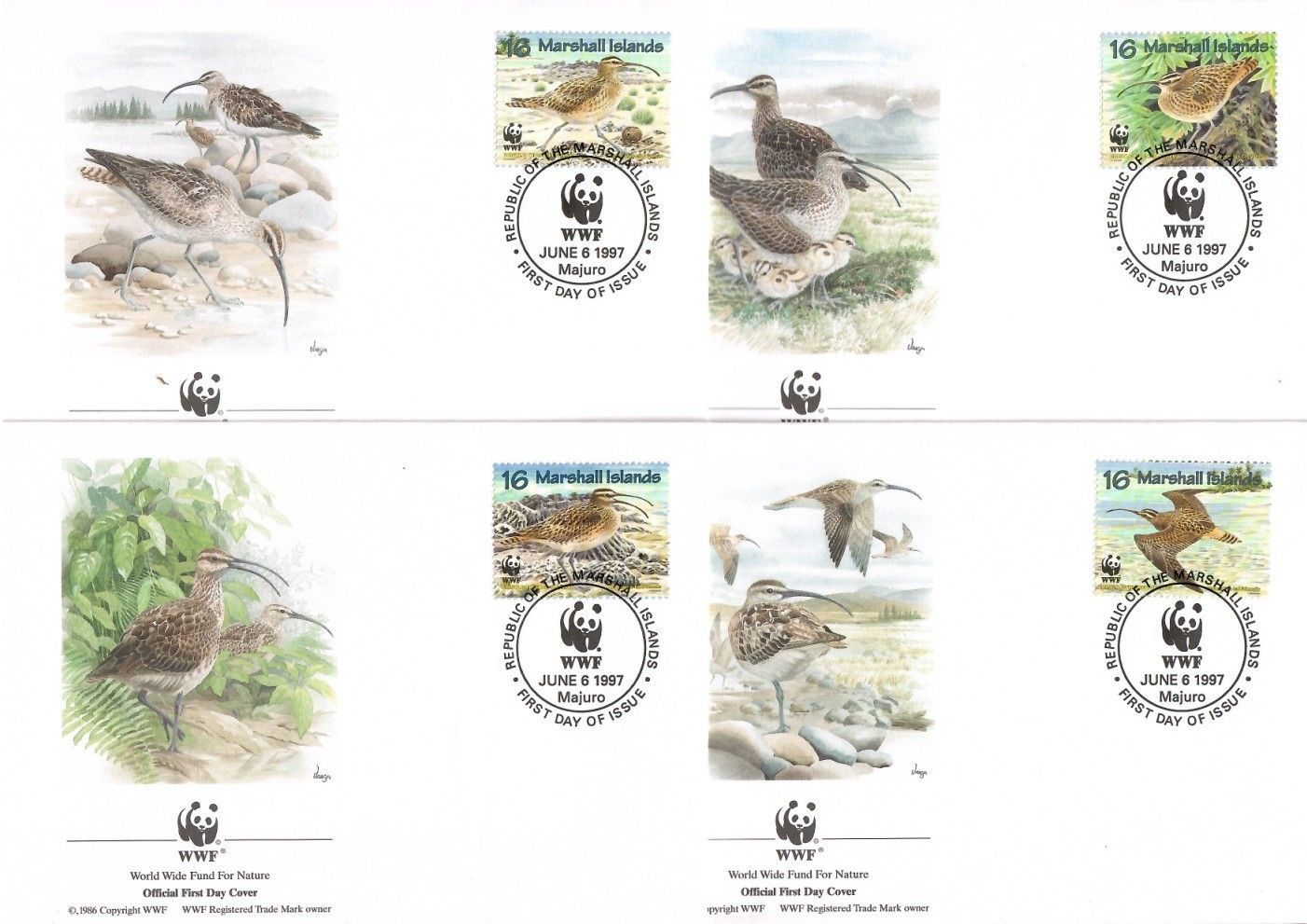 Znaczek Wyspy Marshalla 1997 Mi 830-833 FDC