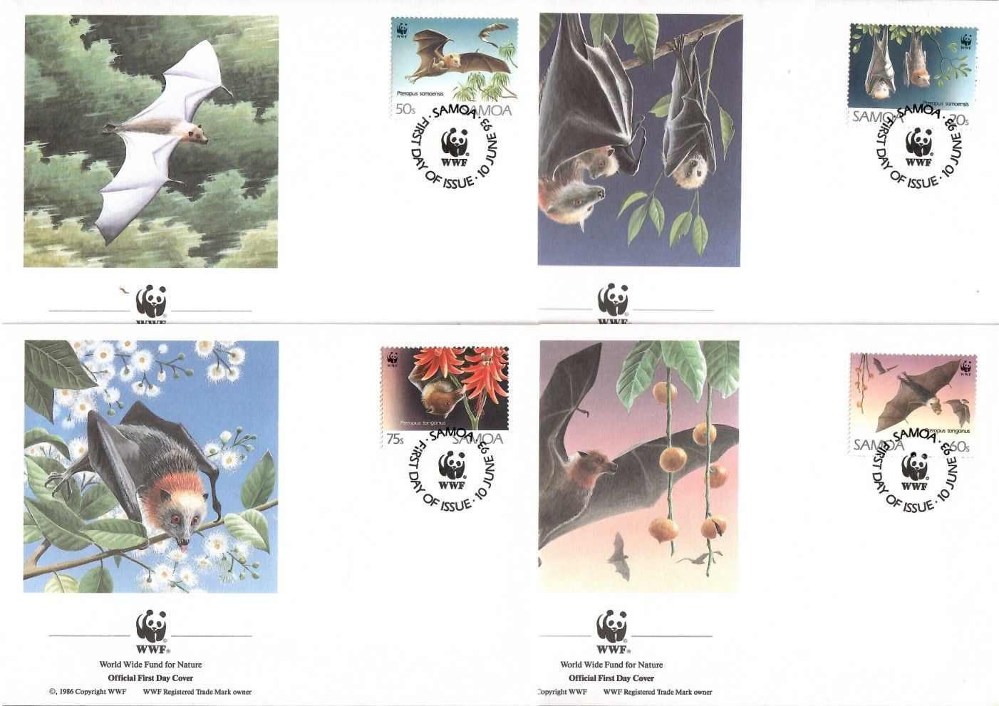 Znaczek Samoa 1993 Mi 754-757 FDC