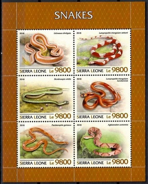 Znaczek Sierra Leone 2018 Mi ark 10171-10176 Czyste **
