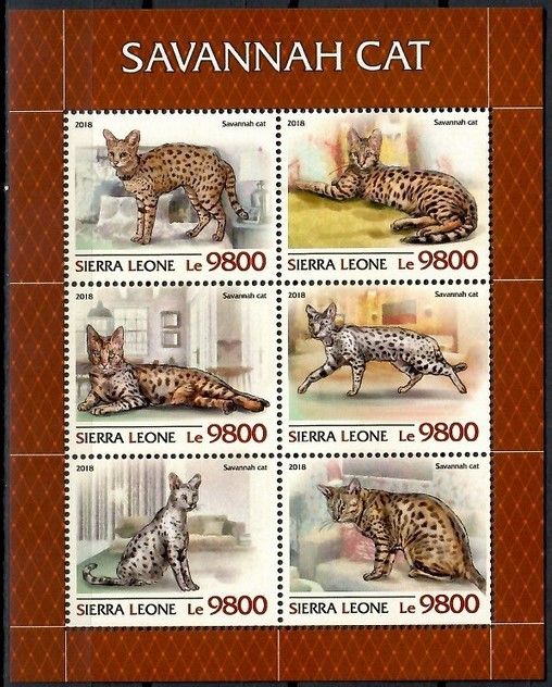 Znaczek Sierra Leone 2018 Mi ark 10192-10197 Czyste **