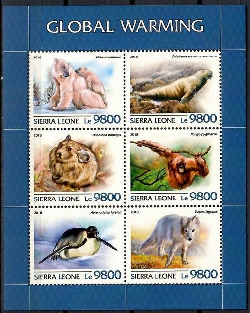 Znaczek Sierra Leone 2018 Mi ark 10199-10204 Czyste **