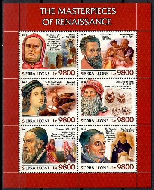 Znaczek Sierra Leone 2018 Mi ark 10206-10211 Czyste **