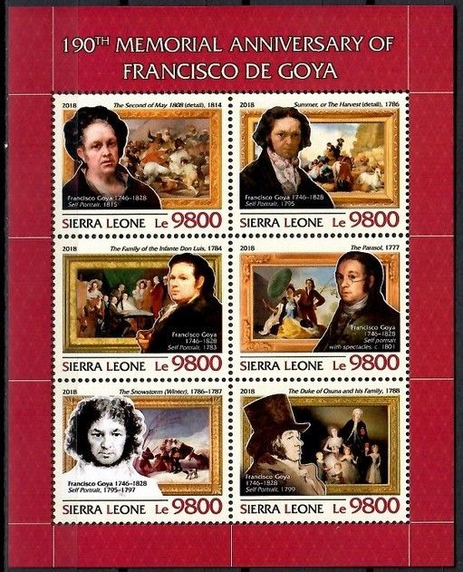 Znaczek Sierra Leone 2018 Mi ark 10213-10218 Czyste **
