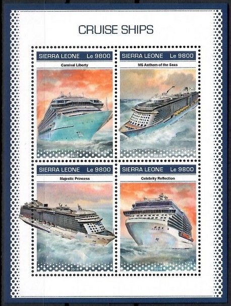 Znaczek Sierra Leone 2018 Mi ark 10365-10368 Czyste **