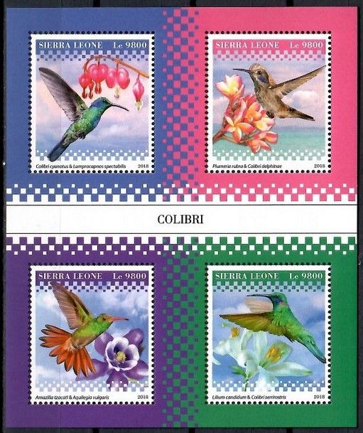 Znaczek Sierra Leone 2018 Mi ark 10424-10427 Czyste **
