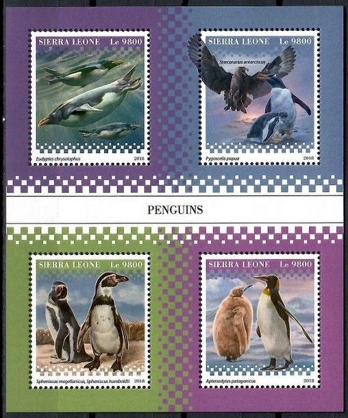 Znaczek Sierra Leone 2018 Mi ark 10429-10432 Czyste **