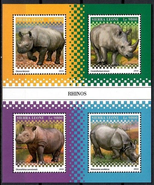 Znaczek Sierra Leone 2018 Mi ark 10434-10437 Czyste **