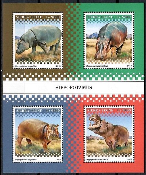 Znaczek Sierra Leone 2018 Mi ark 10439-10442 Czyste **