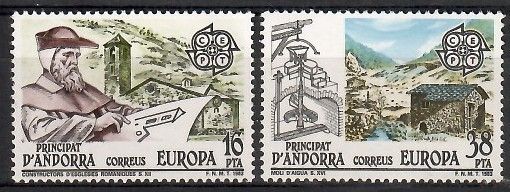 Znaczek Andora (hiszpańska) 1983 Mi 165-166 Czyste **