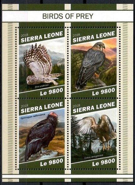 Znaczek Sierra Leone 2018 Mi ark 10544-10547 Czyste **