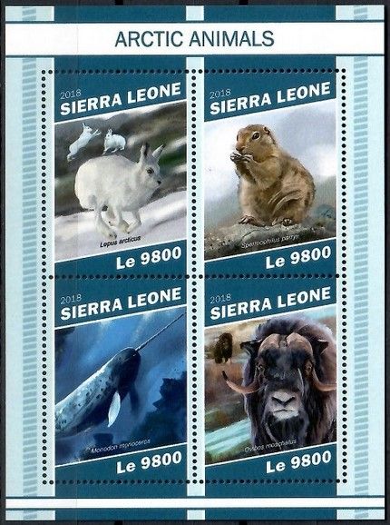 Znaczek Sierra Leone 2018 Mi ark 10549-10552 Czyste **