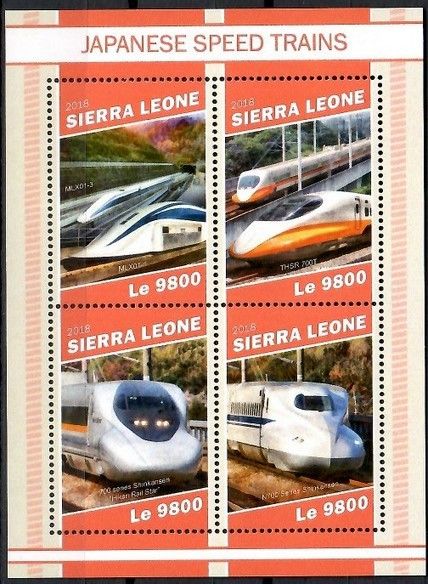 Znaczek Sierra Leone 2018 Mi ark 10579-10582 Czyste **