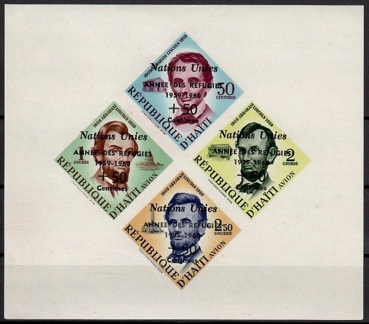 Znaczek Haiti 1959 Mi bl 12 Czyste **